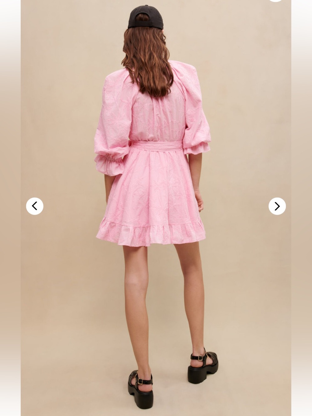 Maje Light Pink Ruffled Mini Dress - Picture 10 of 13